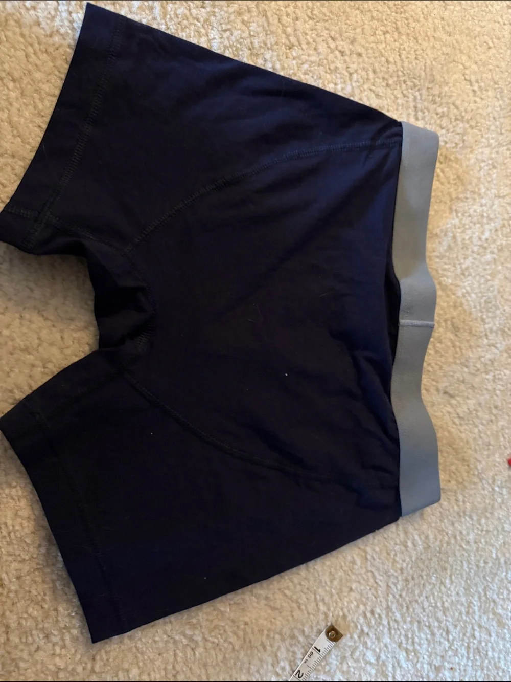 Men's Black Boxer Briefs with Gray Waistband small nwot